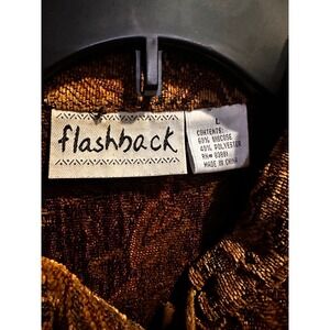 Flashback Women's Burnout Velvet Paisley Jacket Mandarin Collar Closure Size L